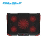 COOLCOLD Gaming Laptop Cooler Five Fans Led Screen 2 USB Mute Laptop Cooling Pad Notebook Stand For 12-17 inch Laptop Macbook