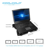 Coolcold Laptop Cooler Laptop Cooling Pad Laptop Fan Cooler Notebook Adjustable Speed with 4 Fans for 14&quot;-17&quot; Laptop