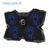 Coolcold Laptop Cooler Laptop Cooling Pad Laptop Fan Cooler Notebook Adjustable Speed with 4 Fans for 14&quot;-17&quot; Laptop