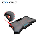 Coolcold New Product 7 Viewing Angles Notebook Cooler Pad LED Light Gaming Notebook Cooler Stand For 17inch