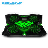 COOLCOLD New Arrival 5 LED fans Laptop Cooler Cooling Pad USB 2.0 Cooler Stand With Silk Print Design For 12-17inch Notebook