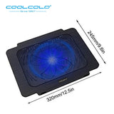 COOLCOLD Ultra Thin Laptop Cooler Cooling Pad Single Fan Led Light Notebook Radiator Fan Notebook Cooling Pad 15.6inch Laptop