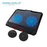 COOLCOLD Laptop Cooling Pad Base Notebook Cooler Two Led Fan Seven Angles Adjustment For 12&#39;&#39; 15.6&#39;&#39; 17&#39;&#39; Laptop USB Cooling Fan