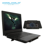 COOLCOLD Ultra Thin Laptop Cooler Cooling Pad Single Fan Led Light Notebook Radiator Fan Notebook Cooling Pad 15.6inch Laptop