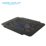 COOLCOLD Ultra Thin Laptop Cooler Cooling Pad Single Fan Led Light Notebook Radiator Fan Notebook Cooling Pad 15.6inch Laptop