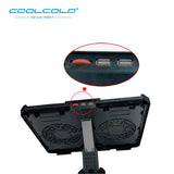 COOLCOLD Laptop Cooling Pad Base Notebook Cooler Two Led Fan Seven Angles Adjustment For 12&#39;&#39; 15.6&#39;&#39; 17&#39;&#39; Laptop USB Cooling Fan