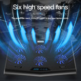 Coolcold Portable 12-15.6 Inch Cooler Laptop USB Port Fan Cooler Laptop Gamer Notebook Cooling Pad with Light LED Display