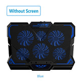 COOLCOLD 17inch Gaming Laptop Cooler Six Fan Led Screen Two USB Port 2600RPM Laptop Cooling Pad Notebook Stand for Laptop