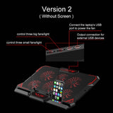 COOLCOLD 17inch Gaming Laptop Cooler Six Fan Led Screen Two USB Port 2600RPM Laptop Cooling Pad Notebook Stand for Laptop