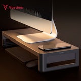 Monitor Stand Monitor Riser with Keyboard and Mouse Storage Desk Organizer for Laptop Computer Up to 27 inches and 66 pounds