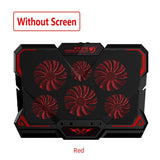 COOLCOLD 17inch Gaming Laptop Cooler Six Fan Led Screen Two USB Port 2600RPM Laptop Cooling Pad Notebook Stand for Laptop